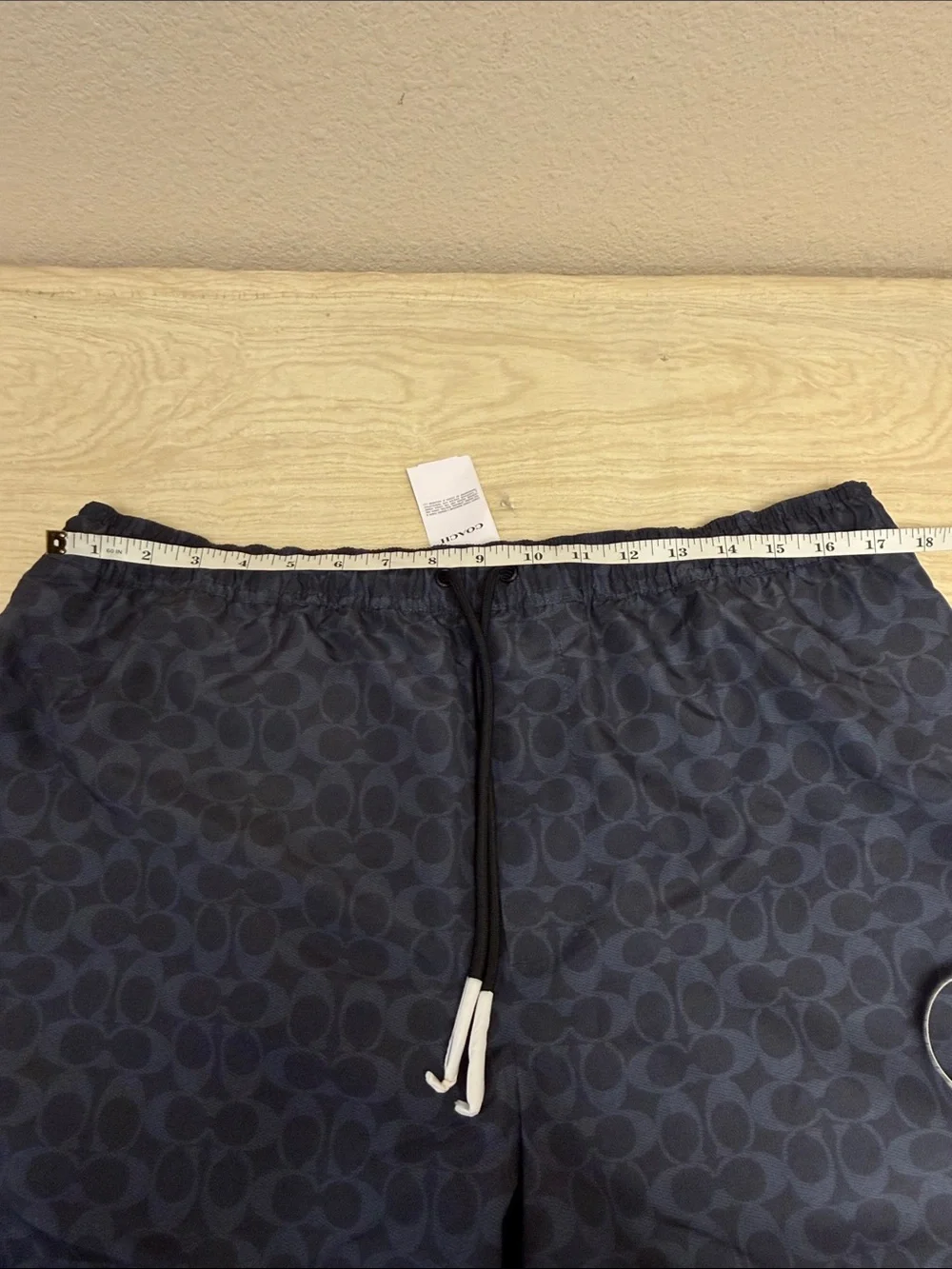 COACH SIGNATURE SWIM TRUNKS NAVY - XL